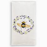 Bee With Lavender Wreath Kitchen Towel