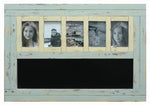 5-Pic Frame Chalkboard 33x23" - Light Blue