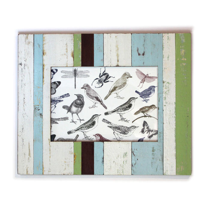 Frame 18x22.5" - Pale Blue/Cream/Green - Blue Rooster Trading