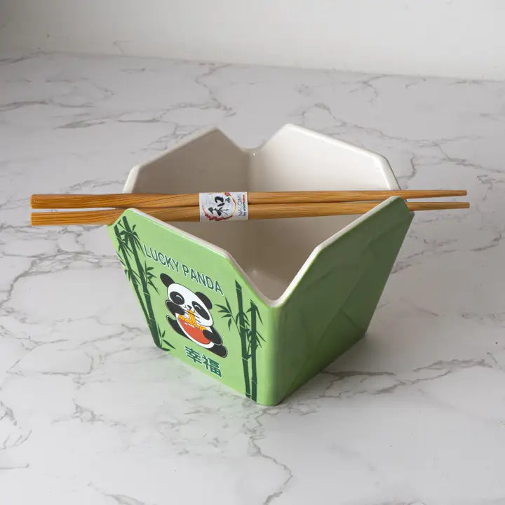 Lucky Panda Takeout Box Serving Bowl