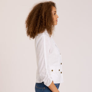 
            
                Load image into Gallery viewer, Linen Folksy Jacket White
            
        