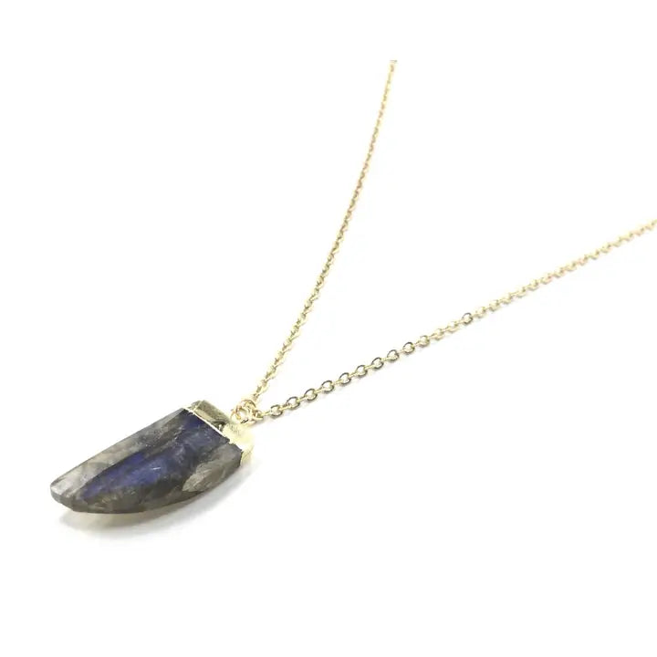 Labradorite Natural Stone Pendant Necklace