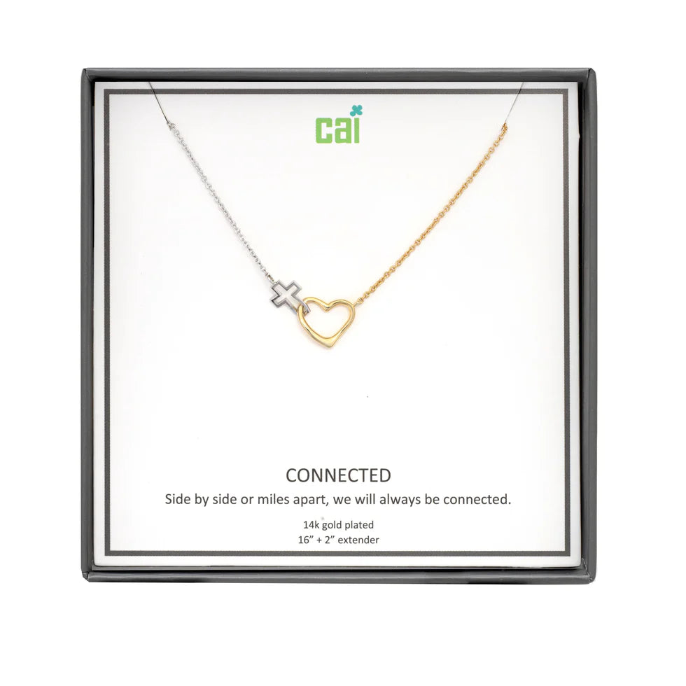 Love Cross Always Be Connected Necklace