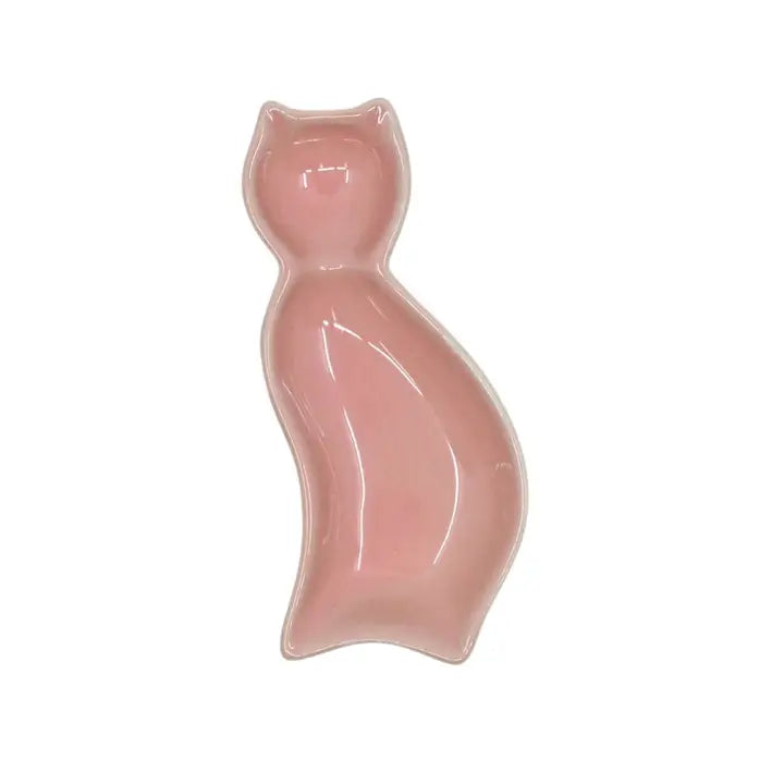 Pink Cat Shaped Porcelain Sauce Dish