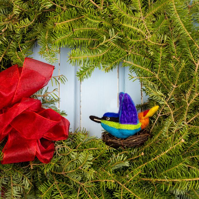Woolie Rainbow Hummingbird Ornament