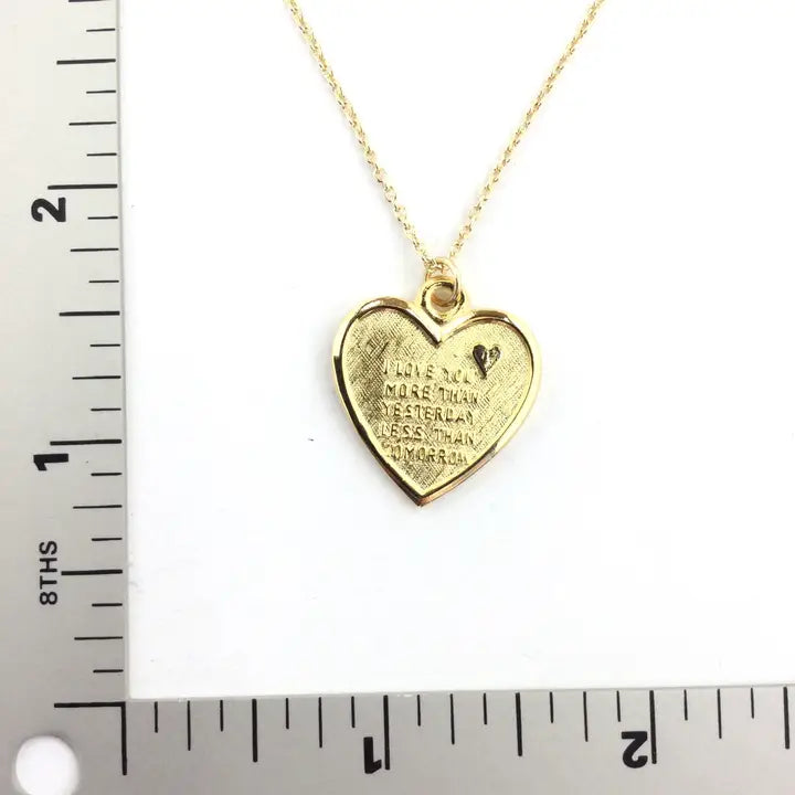 Heart Quote Pendant Necklace