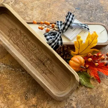 Engraved Thank You Dough Bowl Candle