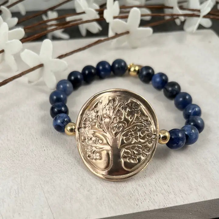 Mookaite Beaded Tree of Life Bracelet