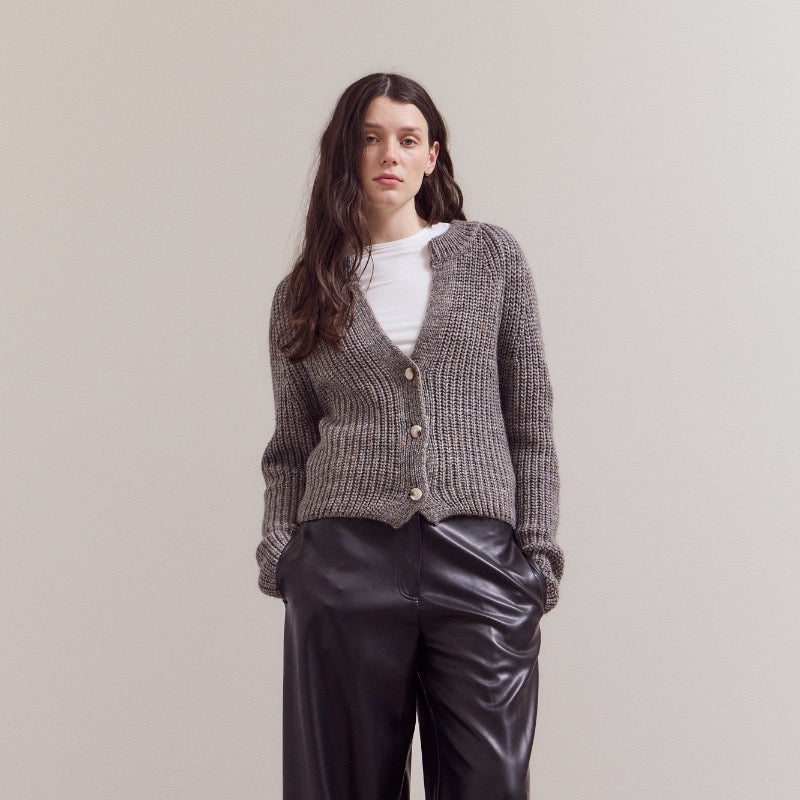 Grey Speckled Cardigan