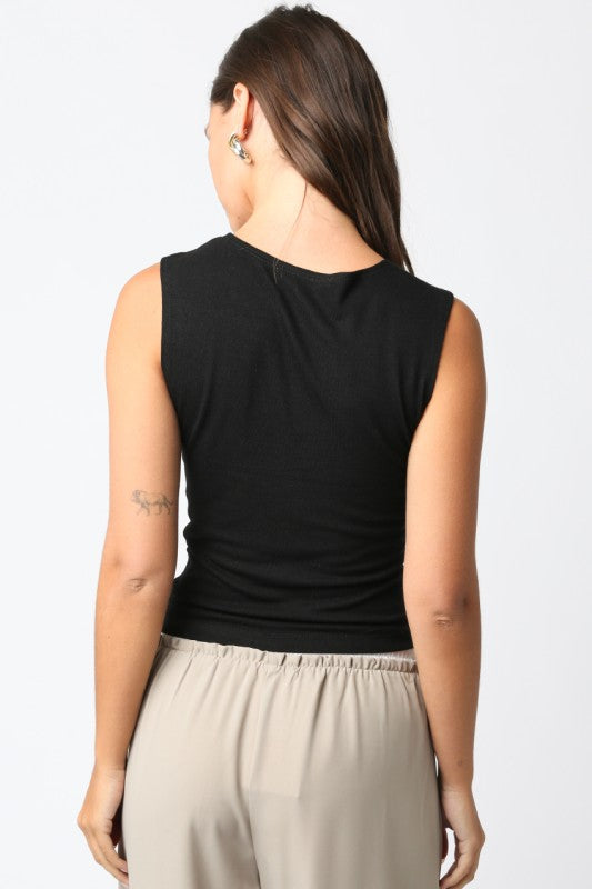 Marilyn Charcoal Knit Tank Top