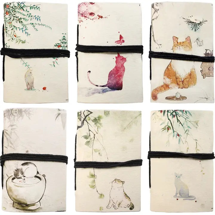 Assorted Cat Mini Tie Journal