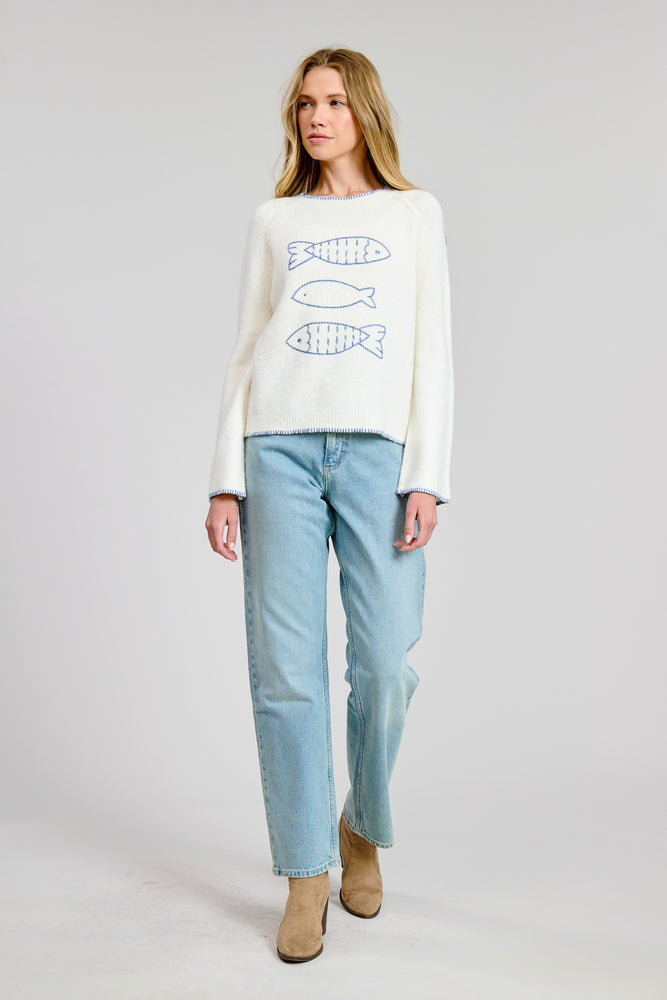 Sweater W/Fish Design