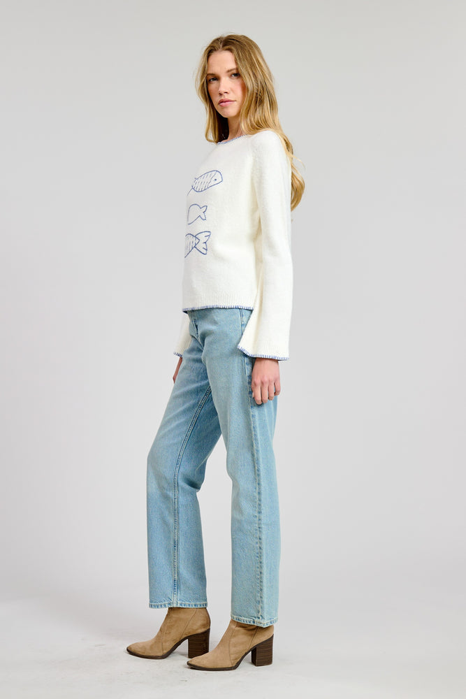 Sweater W/Fish Design