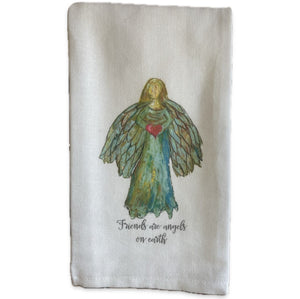
            
                Load image into Gallery viewer, Friends Are Angels W/Heart Kitchen Towel
            
        