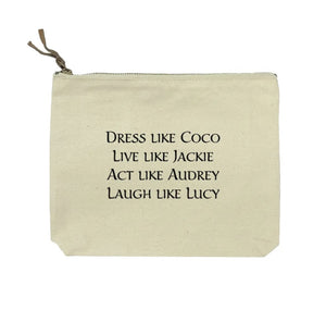 
            
                Load image into Gallery viewer, Dress Like Coco Cosmetic Bag
            
        