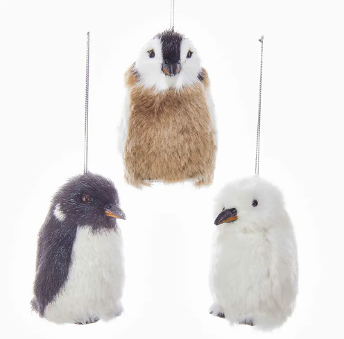 Furry Penguin Ornament
