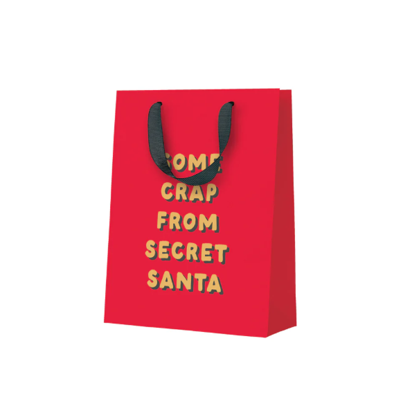 "Some Crap From Secret Santa" Small Gift Bag