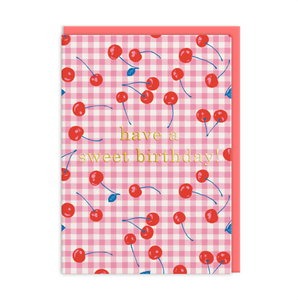 Birthday Cherries Greeting Card