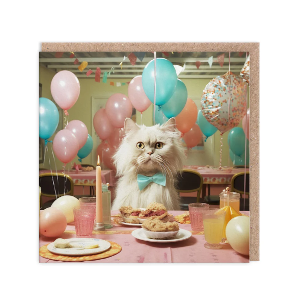 Birthday Cat Greeting Card
