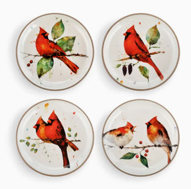 Cardinal Appetizer Plates Assorted