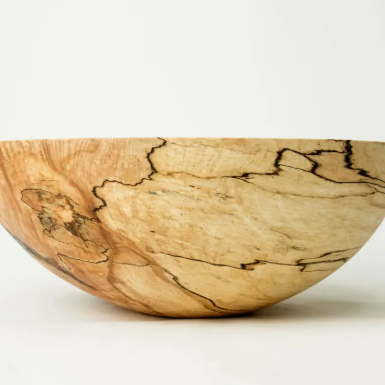 Spalted Maple Round Bowl 13"