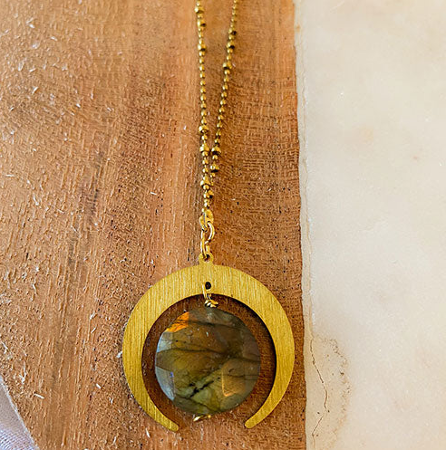 Labradorite Lunar Eclipse Necklace