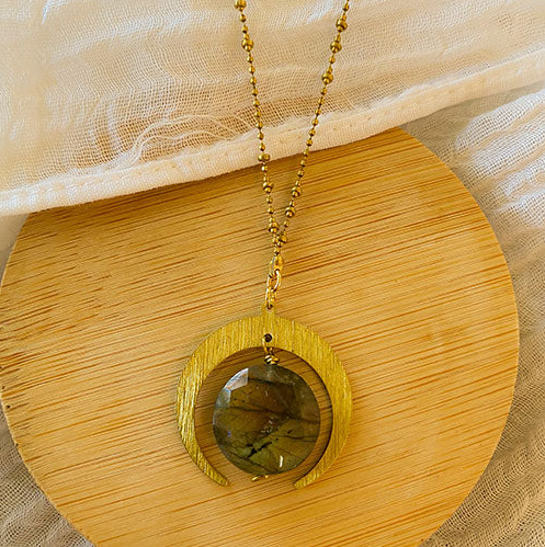 Labradorite Lunar Eclipse Necklace
