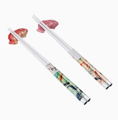 Koi Fish Chopstick and Rests Set