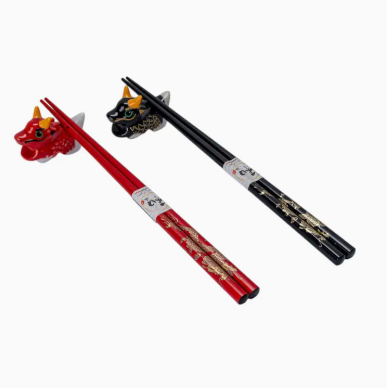 Oriental Dragon Chopstick and Rests Set