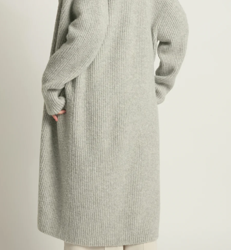 Wide Shawl Collared Long Cardigan