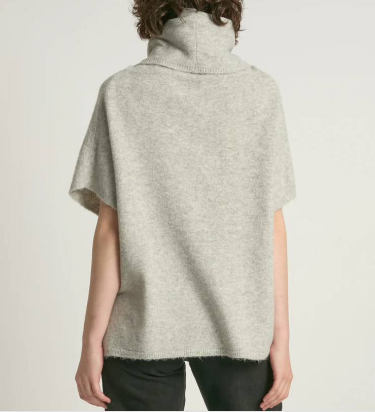 Light Grey Flowy Neck Vest