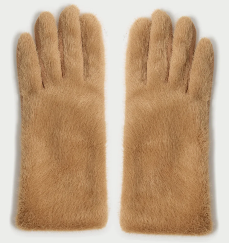 Faux Fur Suede Gloves