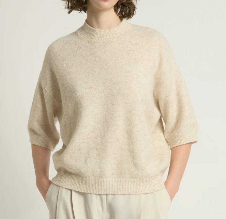 Mockneck Half Sleeve Sweater