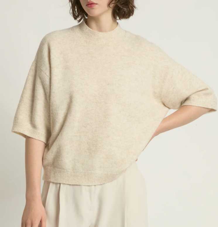 Mockneck Half Sleeve Sweater