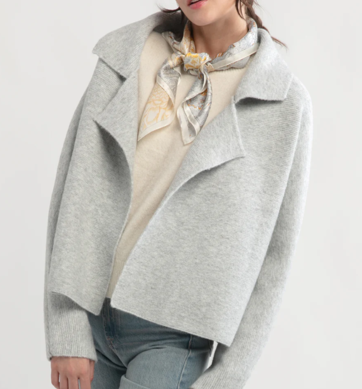 Flap Collar Cardigan