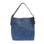 Classic Celestial Blue Hobo Coffee Vegan Leather Handbag