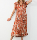Mariana Short Sleeve Print Dress