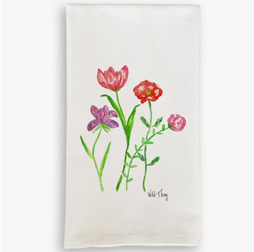 
            
                Load image into Gallery viewer, Wild Thing Floral Kitchen Towel
            
        