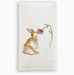 Bunny W/Flower Kitchen Towel
