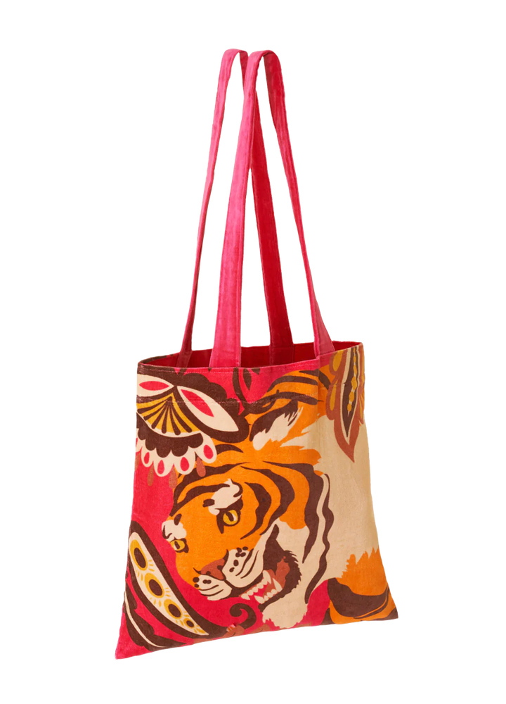 Roaring Tiger Velvet Tote Bag