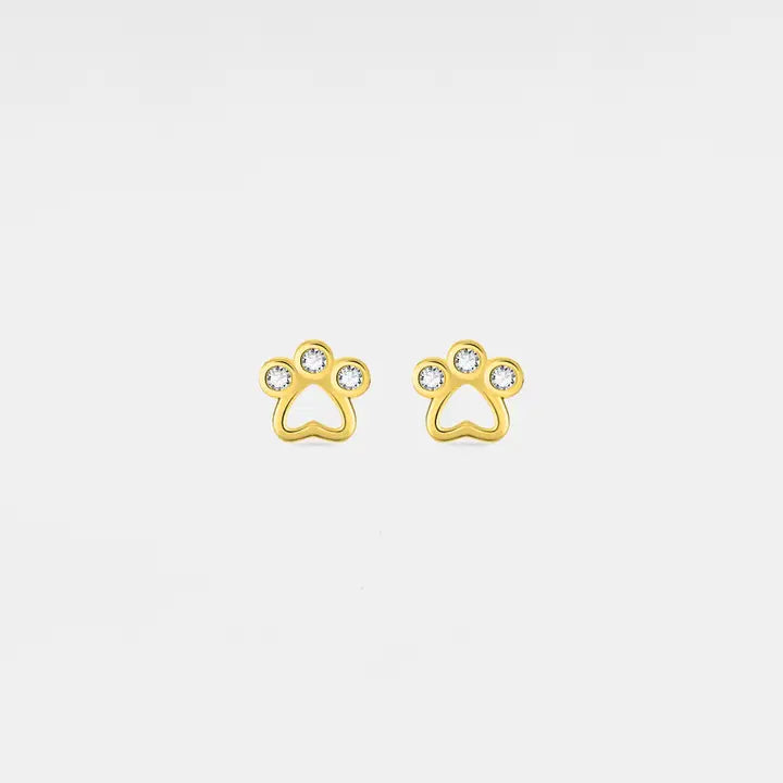 Dog Paw Stud Earring