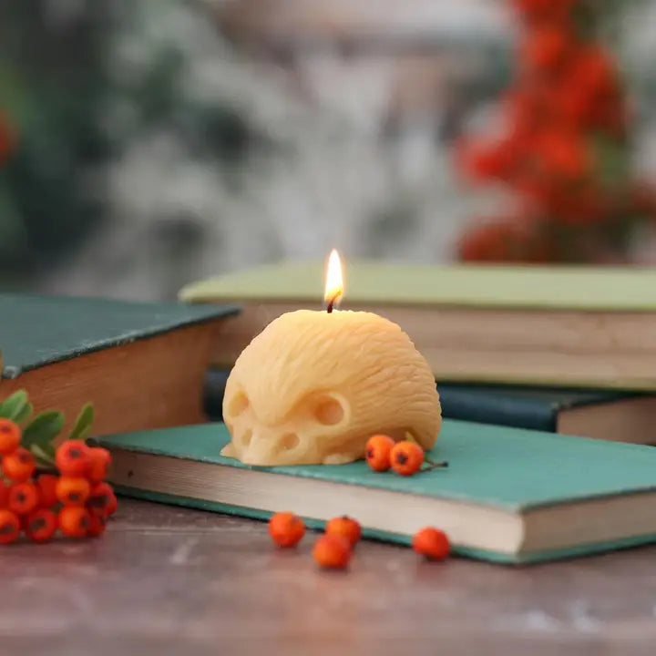 Hedgehog Beeswax Candle