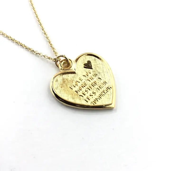 Heart Quote Pendant Necklace