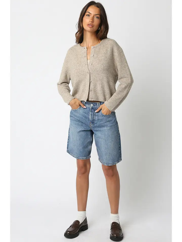 Taupe Anabel Knit Cardigan