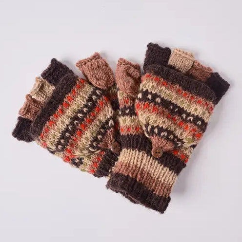 Brown Stripe Knit Glitten