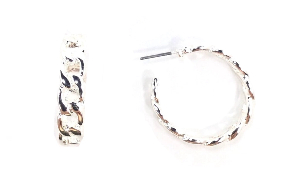 Classic Link Chain Hoop Earrings