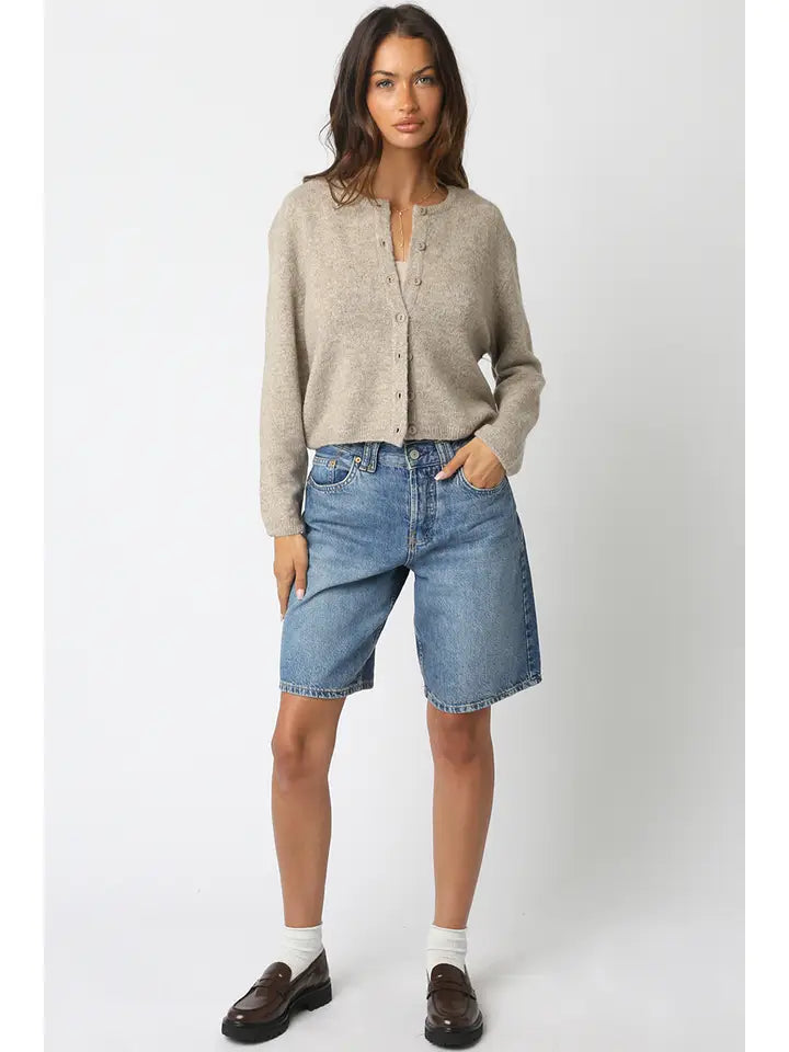 Taupe Anabel Knit Cardigan