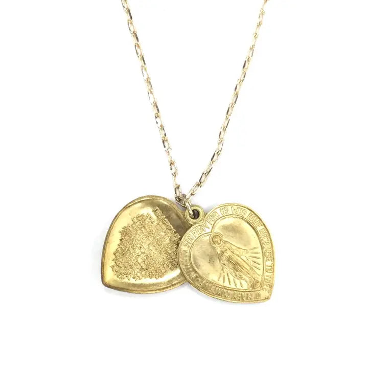 Lord's Prayer Locket Necklace