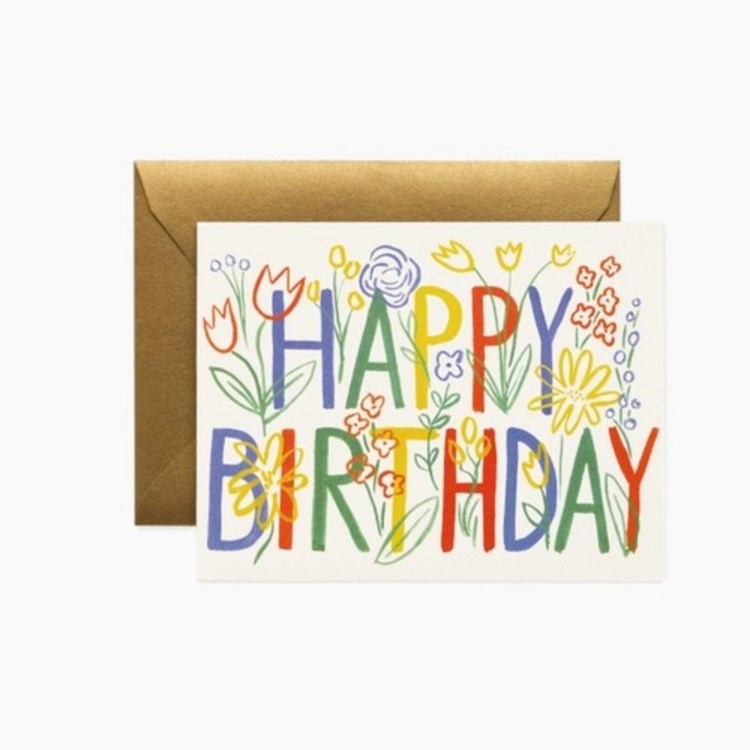 Brushstroke Birthday Card