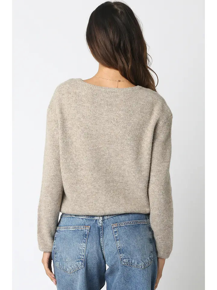 Taupe Anabel Knit Cardigan